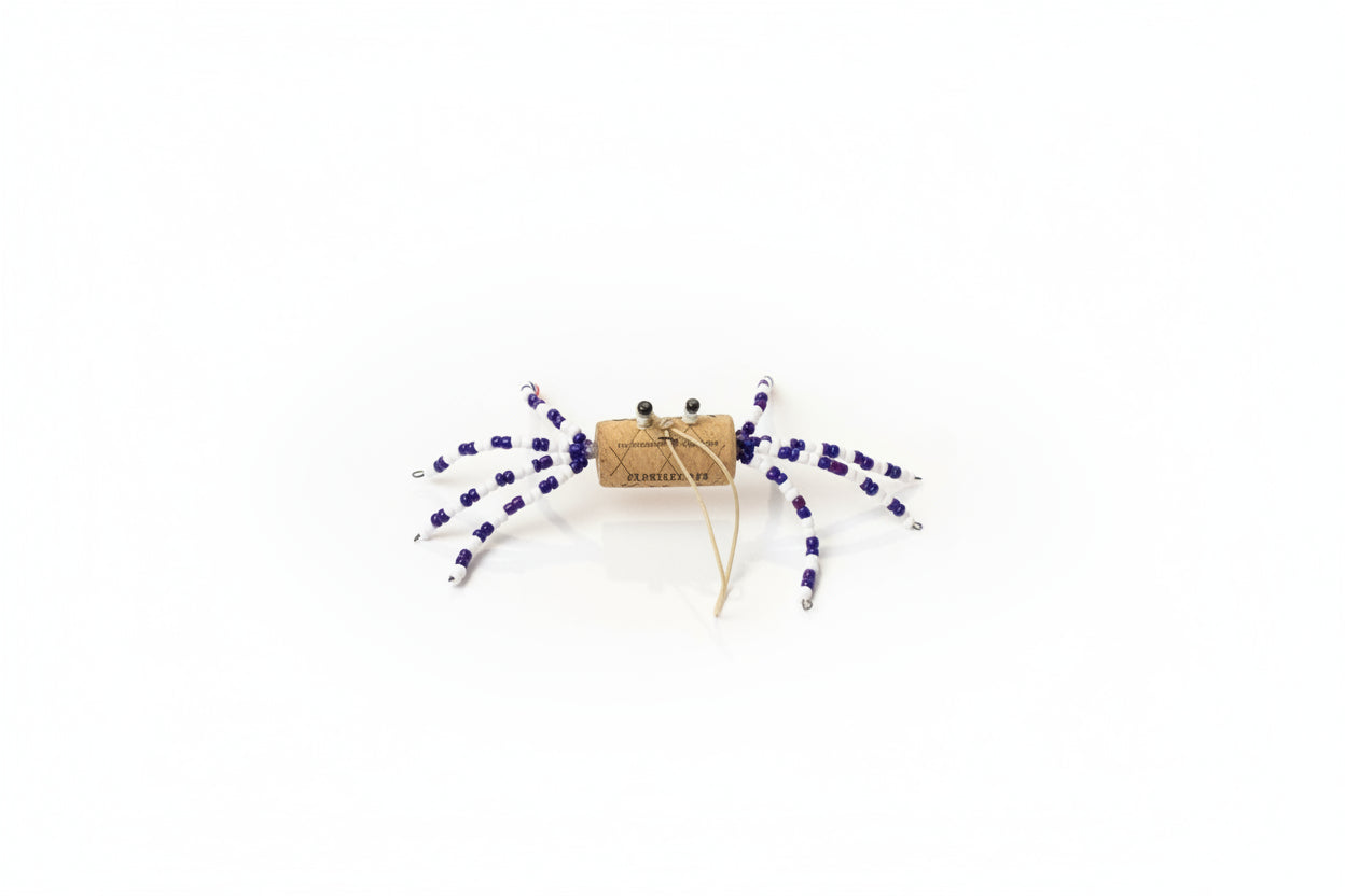 Beaded Crab Cork Hanging Ornament