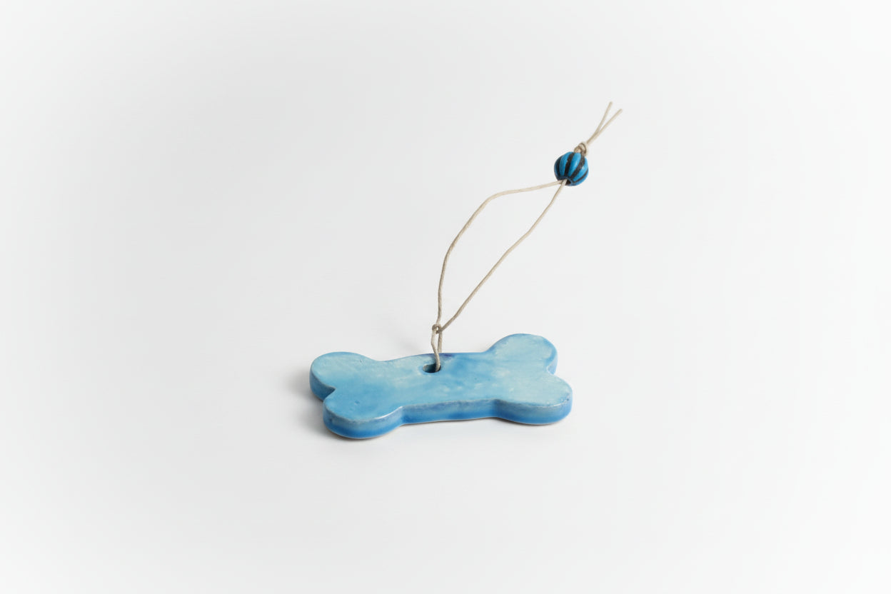 Ceramic Dog Bone Hanging Ornament