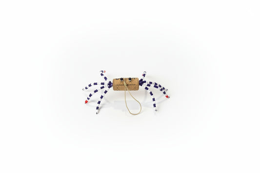 Beaded Crab Cork Hanging Ornament