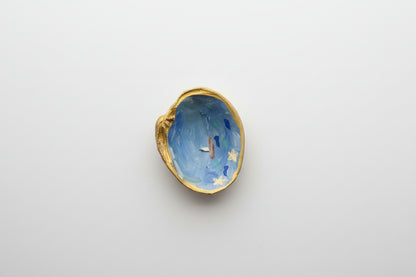 Mini Hand-Painted Sailboat Oyster Shell Dish