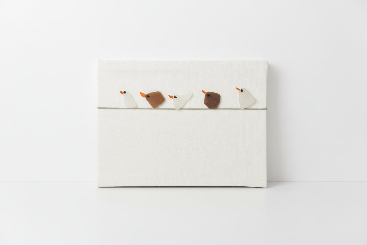 Handmade Sea Glass Seagulls – Minimal Coastal Decor