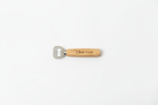 “Cheers to Love” Wooden Bottle Opener
